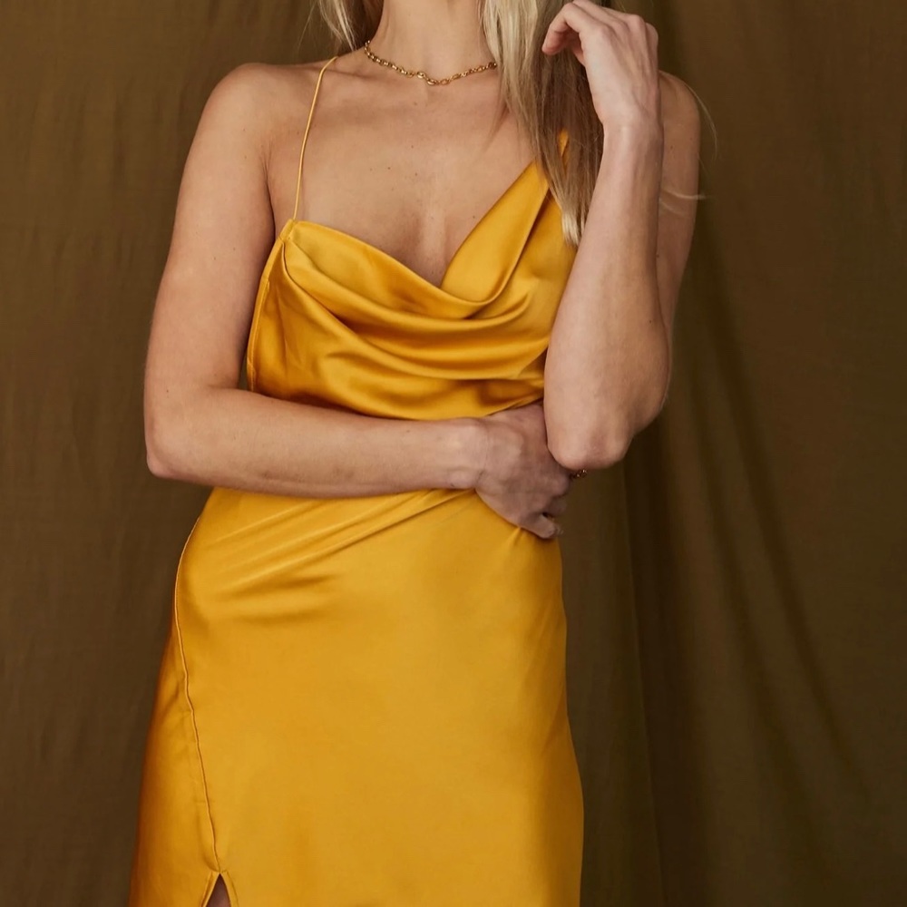 San Marino Dress in Gold from 12th Tribe
